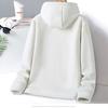 Solid Cashmere Fleece Hoodies Women Sweatshirt Autumn Winter Jacket Breathable Leisure Walk Warm Hooded Zipper Top Lady Coat