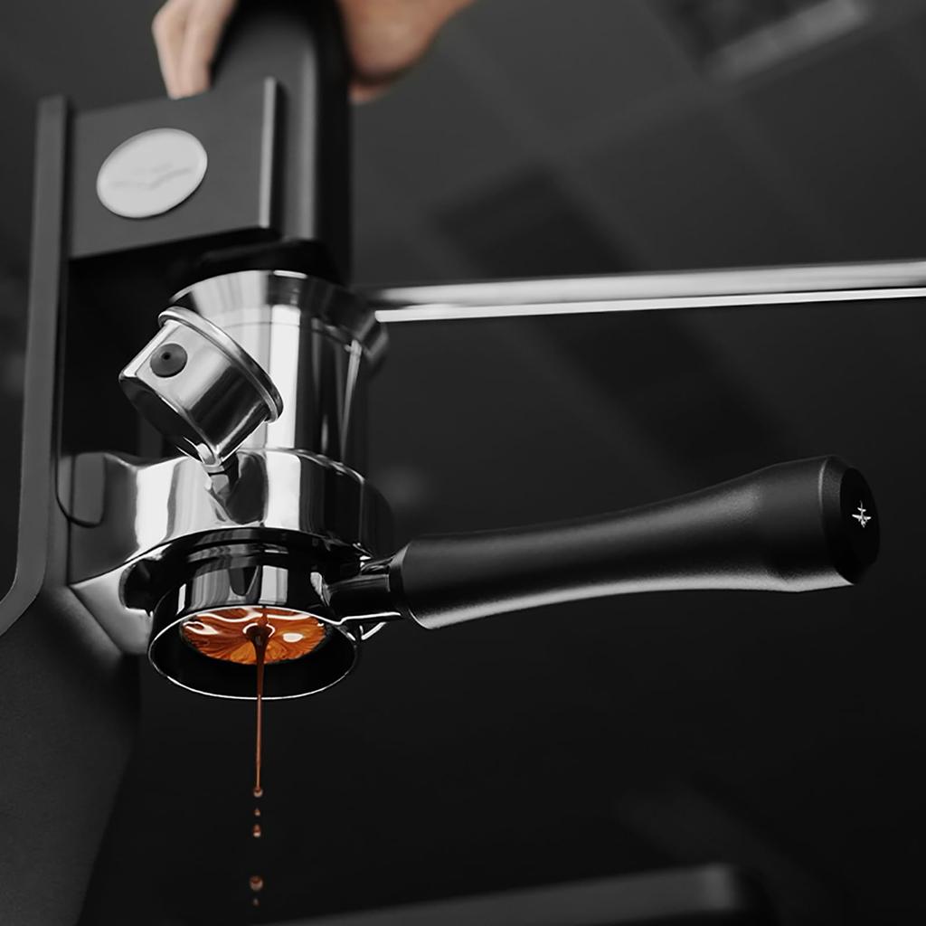 MHW-3BOMBER Gaggia Portafilter, 58mm Espresso Bottomless Portafilter with Two Ears, Full Metal Obsidian Series, BP7036G-OS, for Gaggia Coffee Machines