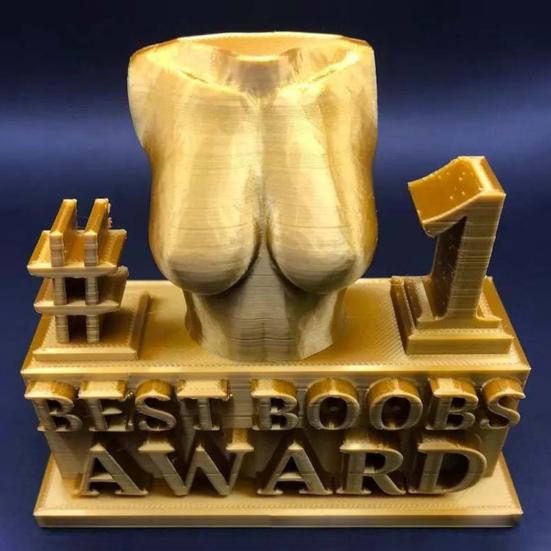 Best Ass Award Creative Best Boobs Award Ornament Funny Golden Trophy Statue for Home Party Decoration