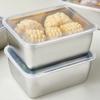 1pc Stainless Steel Food Storage Box with Lid, Stackable Food Container, Reusable Food Storage Box, Office Metal Lunch Box