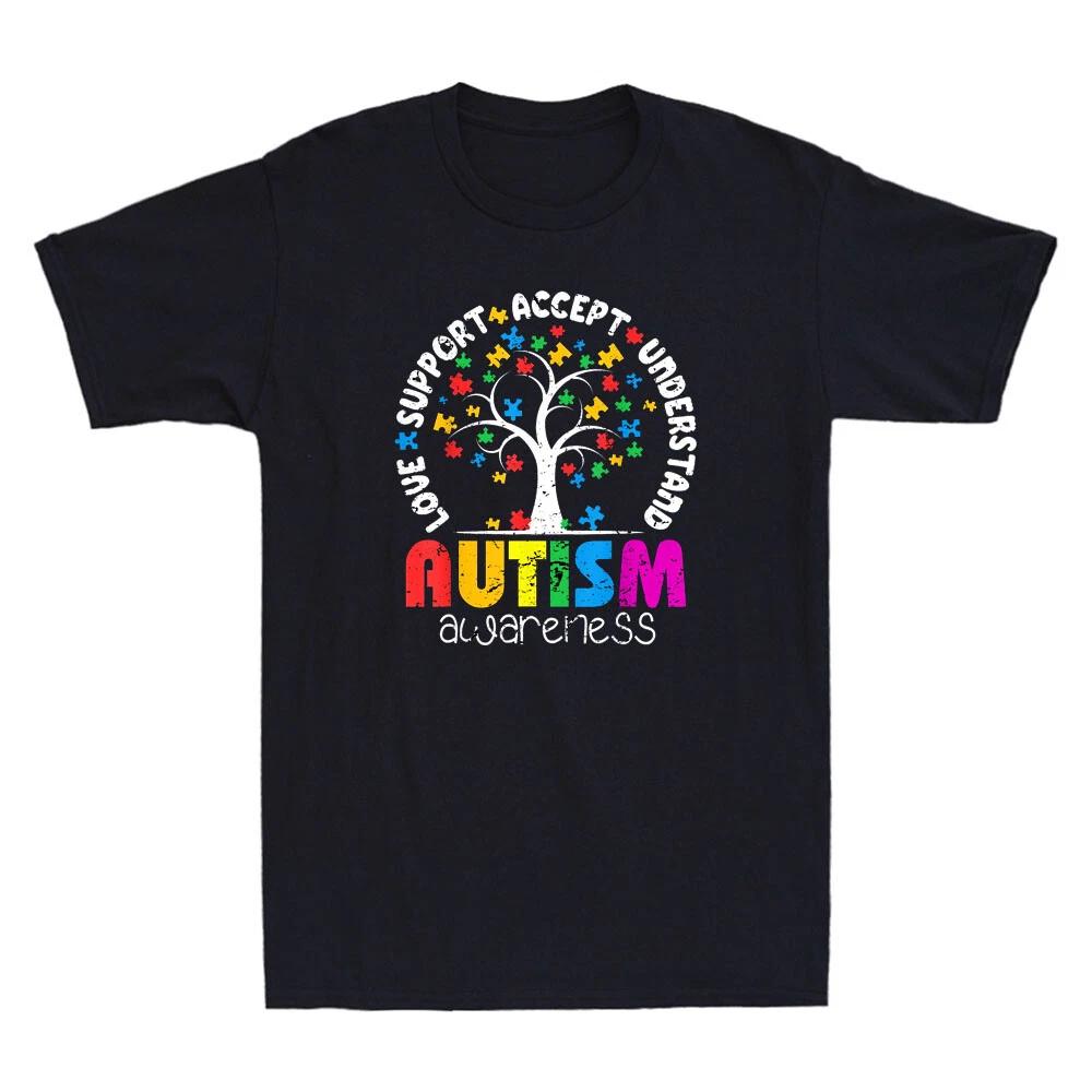 Autism Shirt Love Accept Support Autistic Autism Awareness Gift Vintage T-Shirt XXL