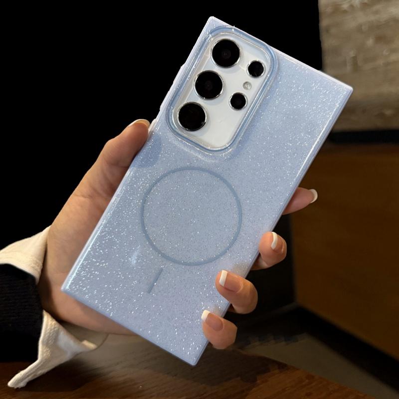 Glitter Bling Magnetic Wireless Charging Soft Case For For Samsung Galaxy S26 S25 Ultra S24 Ultra S23 Silicone Shockproof Cover