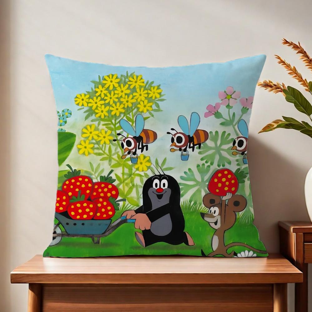 cartoon mMole cushion cover For Pillow kKrtecek Printing Sofa Decoration Home Car Room Coffee Shop Office Nordic Simplicity