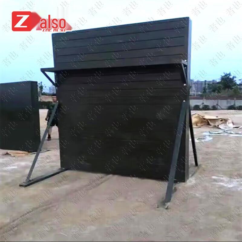 Three-Person Team Climbing Obstacle Wall