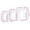 3 Piece Solid Pine Wood Nesting Tables