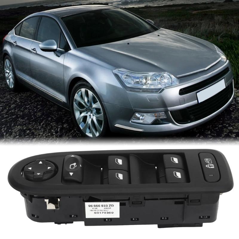 Window Lift Switch Mirror Control Button 96644915 96644915XT 30170396 for 308 508 C5 2008-2013 Replacement Part