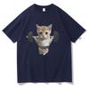 Gym Cat Sam Sulek Funny T Shirts Unisex Women Cute Kawaii Fitness Pump Cover Tshirt Male Oversized Pure Cotton Tshirt Short Sleeve