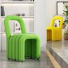 Simple Home Dopamine Dining Chair: Stylish Leisure Backrest and Creative Makeup Stool