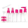 ECARLA - Set of containers and travel accessories 9in1, fuchsia