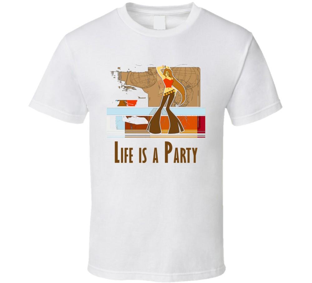 Life Is A Party Cool Dance Techno T Shirt Unisex T-Shirt XXXL