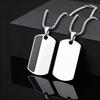 Men's Stylish Dog Tag Pendant Necklace, Stainless Steel Geometric Dog Tag Necklace, Fashion Casual Jewelry Gifts for Father Day