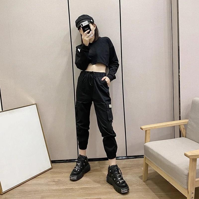 Merke Punkstil Damesko Snøring Hælhøyde 6CM Plattformsko Dame Gotiske ankelstøvletter Metalldekor Dame Joggesko