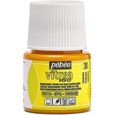 Glass Paint - Pebeo - Vitrea 160 - Lemon Color - 45 Ml Bottle - Ideal for Decoration