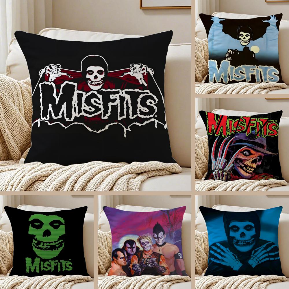 Band Punk T-The M-Misfits Cushion Cover Pillowcase Anti-Dustmite Living Room Sofa Decor Cushion Room