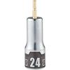 Kyoto Tool Impregnable Impact Socket (KTC) Bit, 24mm, Hexagonal, BZP63-24