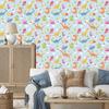 Wallpaper Colorful dinosaurs cacti rainbows for living room and bedroom 50x1000