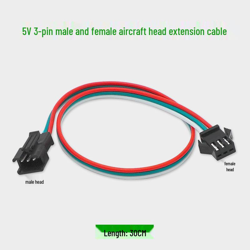 5V 3-Pin/12V 4-Pin RGB zu Flugzeug-Stecker/Buchse Adapter Verlängerungskabel