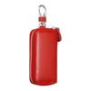 Porta-Chaves de Couro Genuíno Porta-Moedas com 6 Ganchos de Metal Carteira de Tecido Bolsa com Zíper para Homens e Mulheres Vermelho [uxcell] -