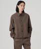 Connect Kinloch Half Hidden Button Wool Twill Jacket (Brown)