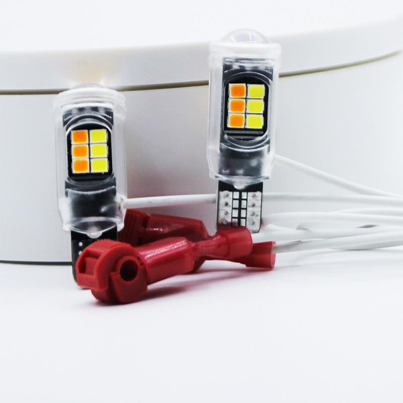 Motorcycle Turn Signal Two-Color Tail Daytime Running Light Motorcycle Car Accessories Tail Lamps Super Bright