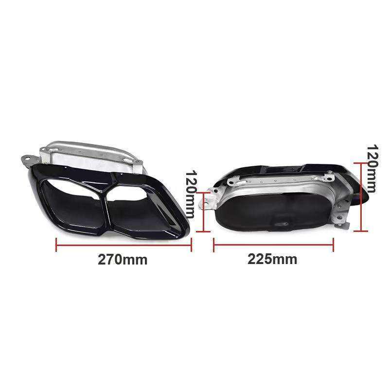 Square Stainless Steel Exhaust Muffler Tailpipe for BMW X5/X6 (G05/G06 Modified)
