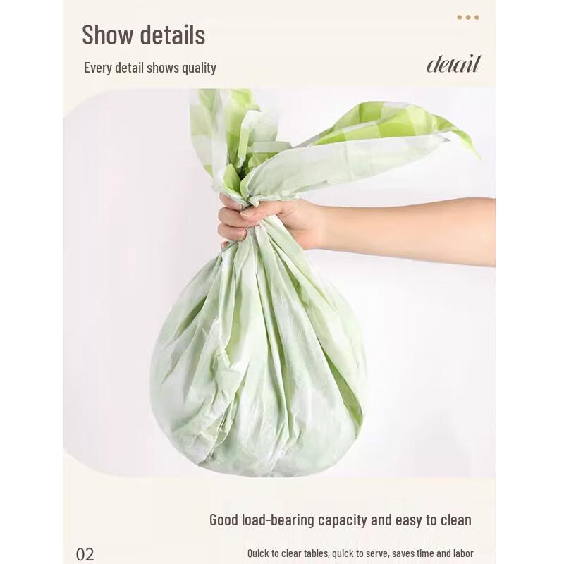 Miao Jiayi Disposable Orange Plaid Tablecloth