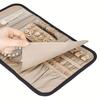 [Elegante Organizzazione da Viaggio] Organizer Arrotolabile Portatile per Gioielli - Design Trapuntato, Chiusura a Bottone a Pressione | Contiene Collane, Anelli, Orecchini e Braccialetti | Compatto