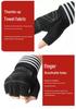 Guanti Fitness Unisex Senza Dita Antiscivolo con Protezione per Polso per Allenamento con Manubri e Trazioni
