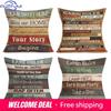 Retro Retro Style Printed Polyester Pillowcase, Living Room Sofa Cushion Cover, Household Pillow 40X40