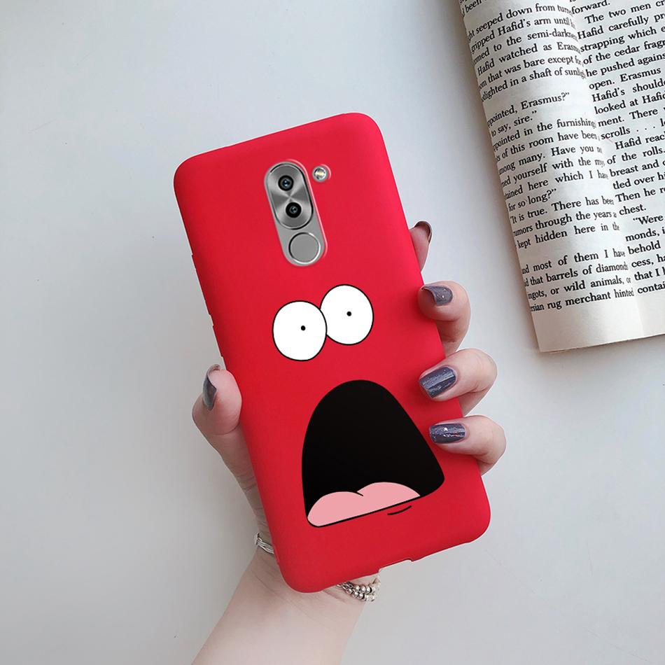 Liebesherz Hülle für Huawei Mate 9 Lite Für Huawei Honor 6X GR5 2017 Handyhülle Silikon Katze Kaktus Avocado Bemalt Mattes Cover