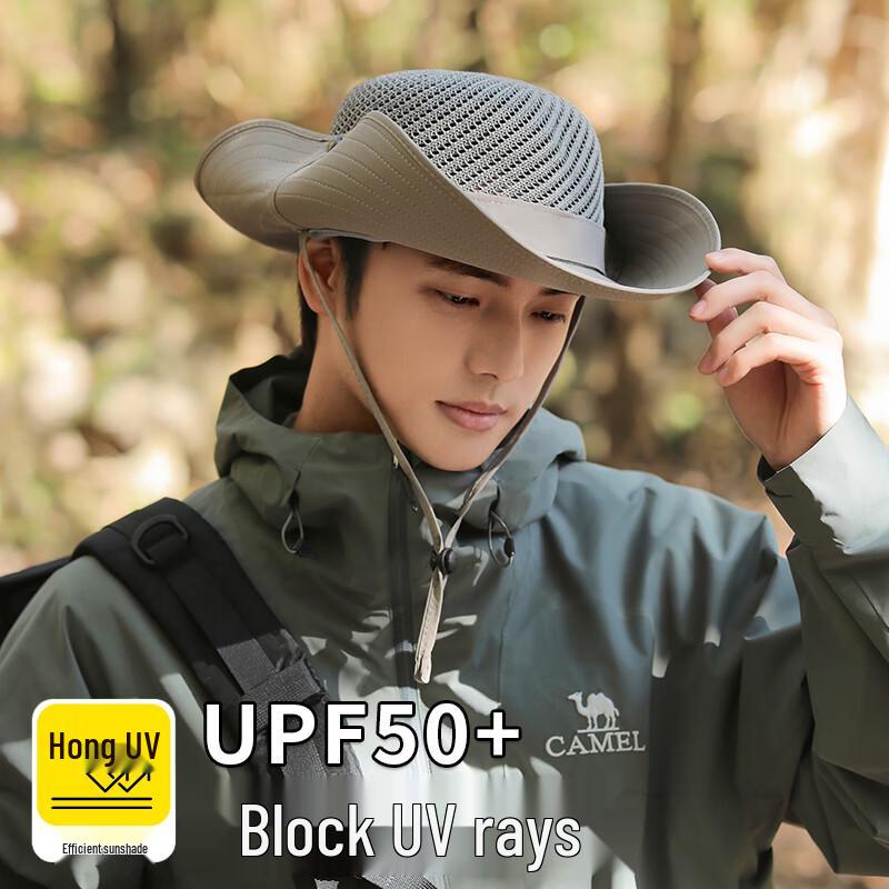 Nanjiren Men s Outdoor Sun Protection Wide-Brim Hat 17071 One Size