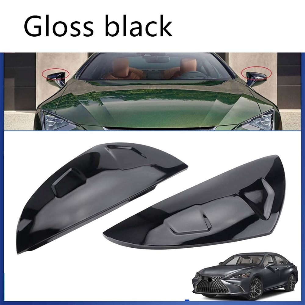 2pcs M STYLE Mirror Cover Caps Replacement For LEXUS IS ES RC LS UX Gloss Black