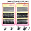 Spiky Cluster Lashes Individual 100D 150D 200D Thick Eyelash Extensions for Home DIY Lash Extension Kits
