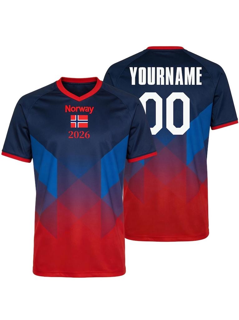 Camiseta personalizada estilo fanático de la Copa de Noruega 2026 para niños, jóvenes, hombres y mujeres
