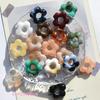 19MM Plum Blossom Imitation Porcelain Acrylic Beads, Retro Chinese Style Floral Spacer Beads for Jewelry Making