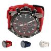Multifunctional Quartz Watch Silicone Strap Fashion Date Luminous Water Resistant Casual Men Wristwa