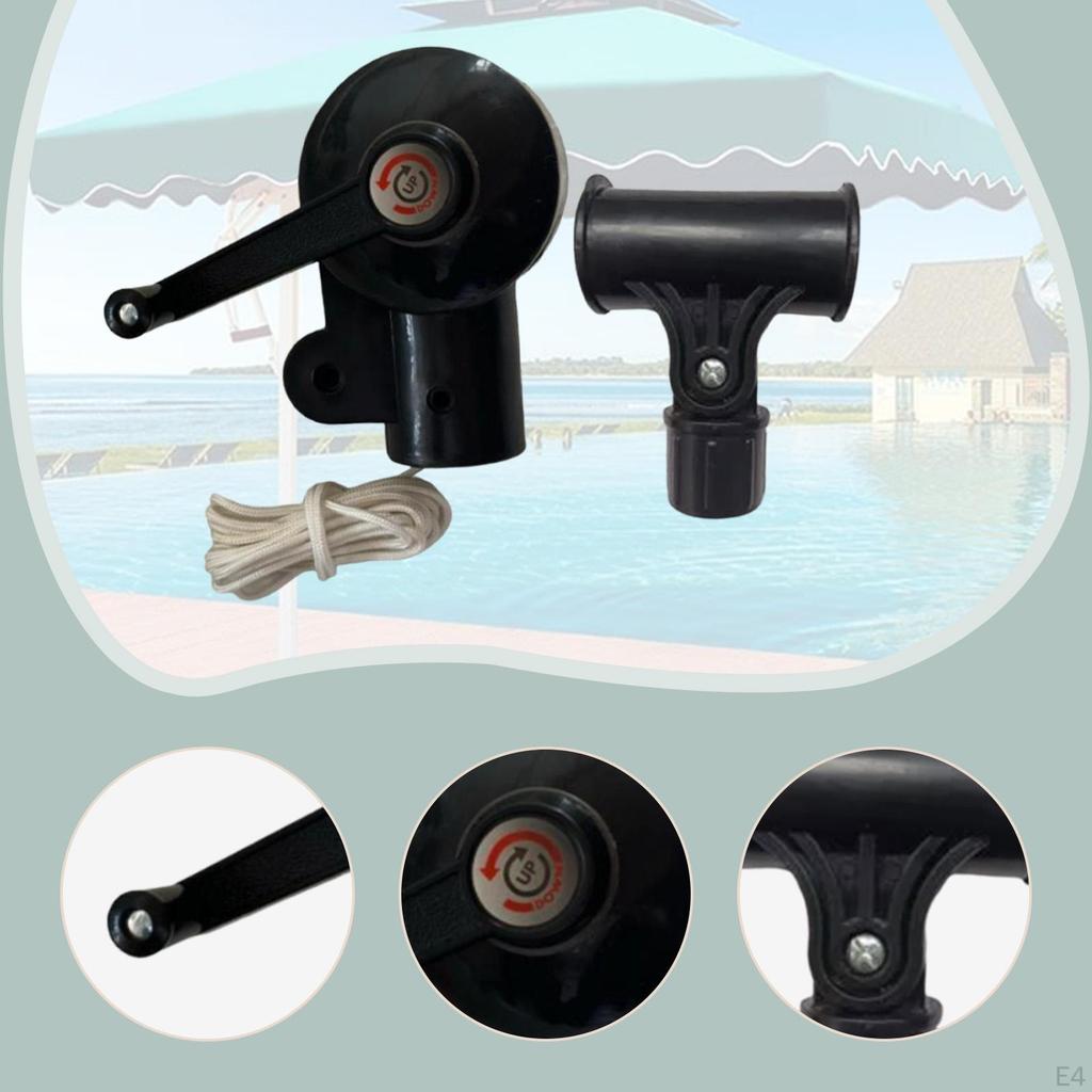 Deck Umbrella Crank Handle Bracket Steering Assembly Leisure Shade Attachment for