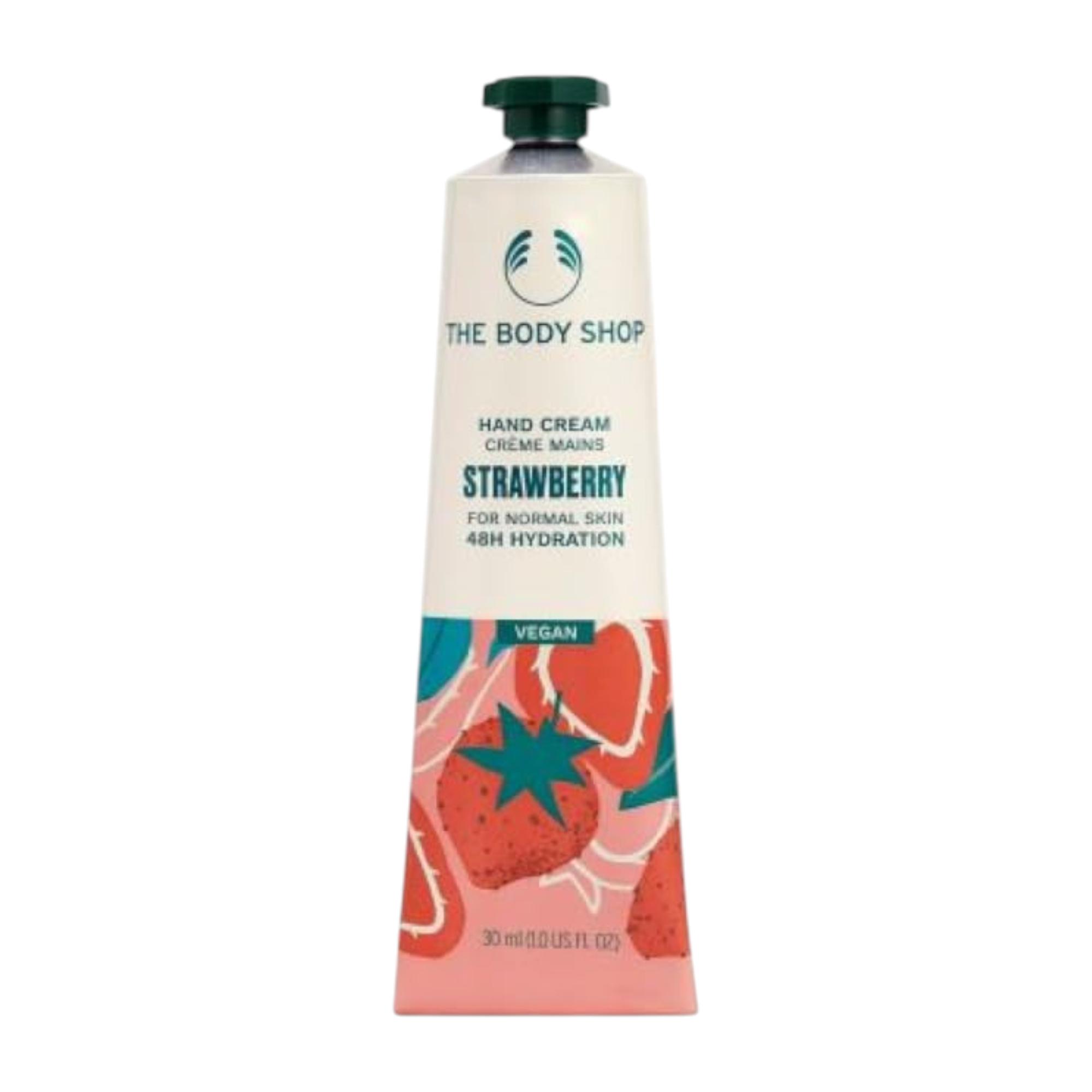 

The Body Shop Strawberry Hand Cream 30 ml Fast Absorbing Non Greasy Moisturizing Care For Soft Smooth Hands On The Go
