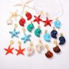 Summer Vacation Atmosphere Creative Design Conch Starfish Shell Earrings Fashionable Versatile Women's Models