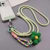 Carrying Mobile Phone Colorful Woven Lanyard Adjustable Bag Crossbody Rope Anti-loss Rope Wrist Strap Lanyard Outdoor Simple