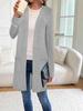 European & American Plus Size Women's Autumn/Winter Long Sleeve Loose Pocket Cardigan Knit Sweater Coat