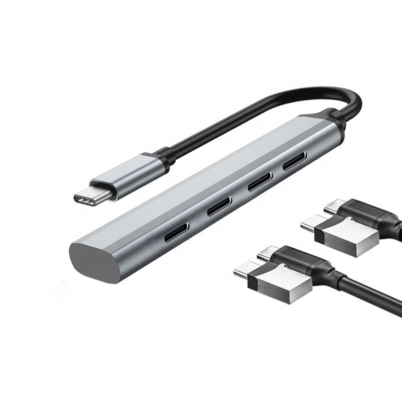

USB C To 4 USB C Ports for Mac Book Pro and IPad Pro and Samsung Series and More серый