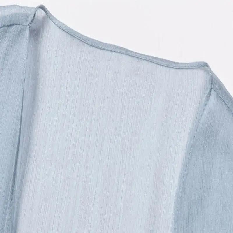 Setgröße Großes Kleid Chiffonmantel Schlank und Modisch Altersreduzierend Strickjacke Tanktop mit Aufdruck Zweiteiliges Set