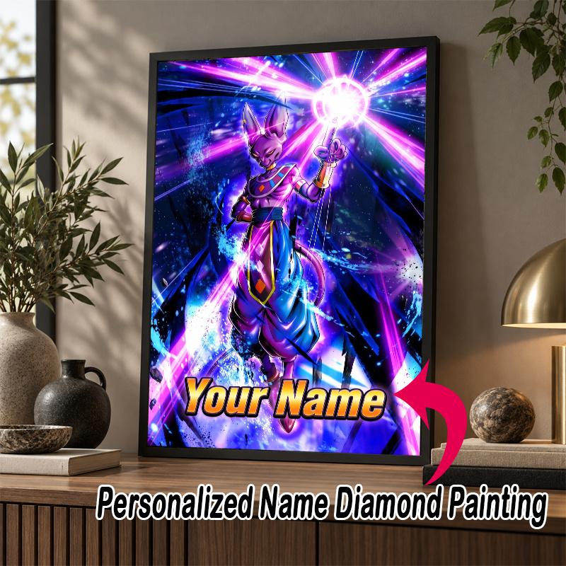 Personalized Frieza Diamond Art Custom Name 5D Diamond Painting Full Drill DIY Craft