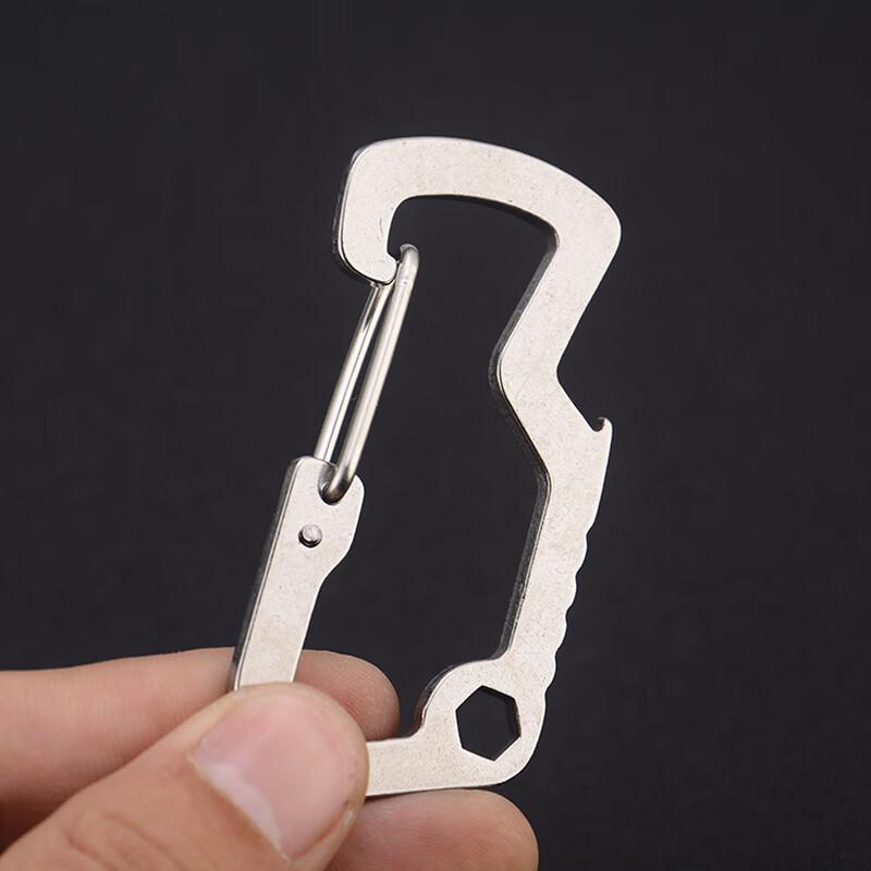 HengTravler Stainless Steel D-Ring Carabiner & Bottle Opener (16-Pack)