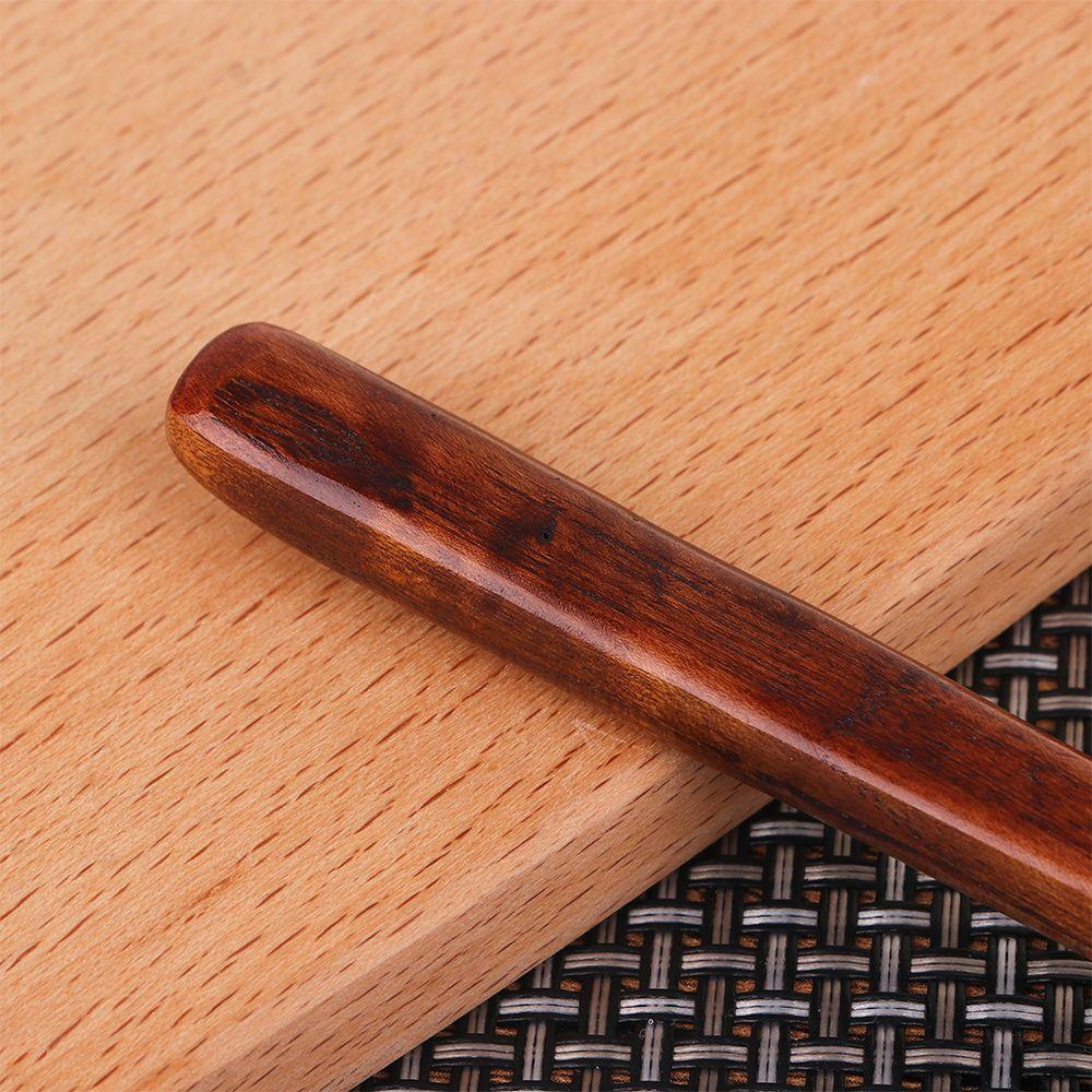Korean Style Stirr Tableware Long Handle Natural Wood Round Kitchen Utensil Spoons Soup Spoon Cooking Supplies
