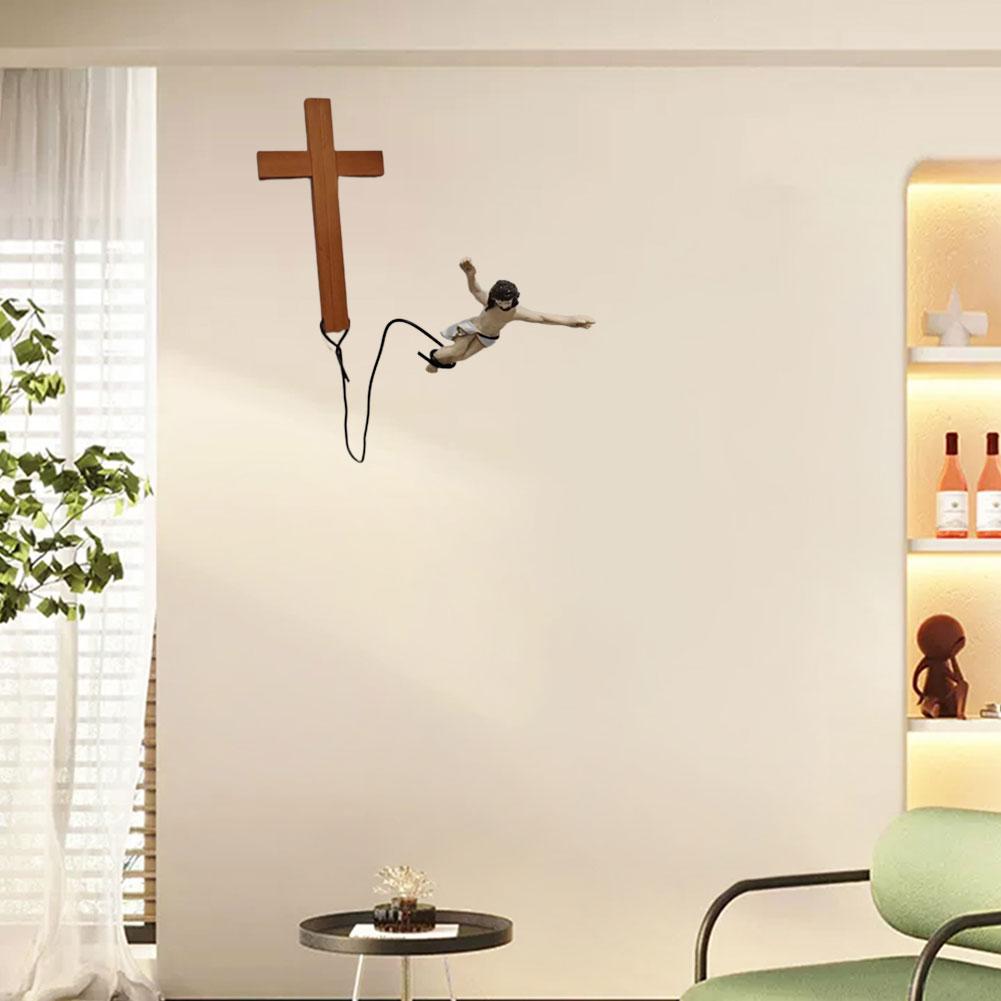 Bungee Jumping Per Gesù Decorazione Religiosa, Decorazioni Murali Croce di Pasqua, Ornamento Decorativo Atmosfera Pasquale Cattolico Gi O8M3