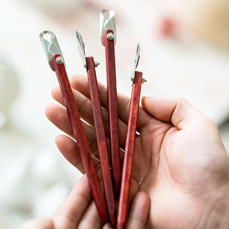 NEW Pottery Wood Carving Tools Texture Clay Sculpture Hand-decorated Stainless Steel Ring Knife Polymer Clay Cutter