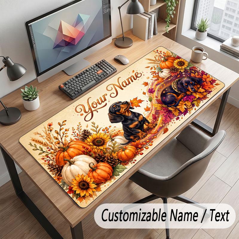 Tappetino Mouse Personalizzato Tema Paesaggio Montano Stampa Personalizzata Nome Testo Tappetino da Scrivania per Decorazione Tavolo Ufficio di Casa