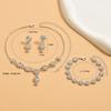 Rhinestone Women's Earrings Necklace JBracelet Ewelry Set Bride Wedding Accessorie